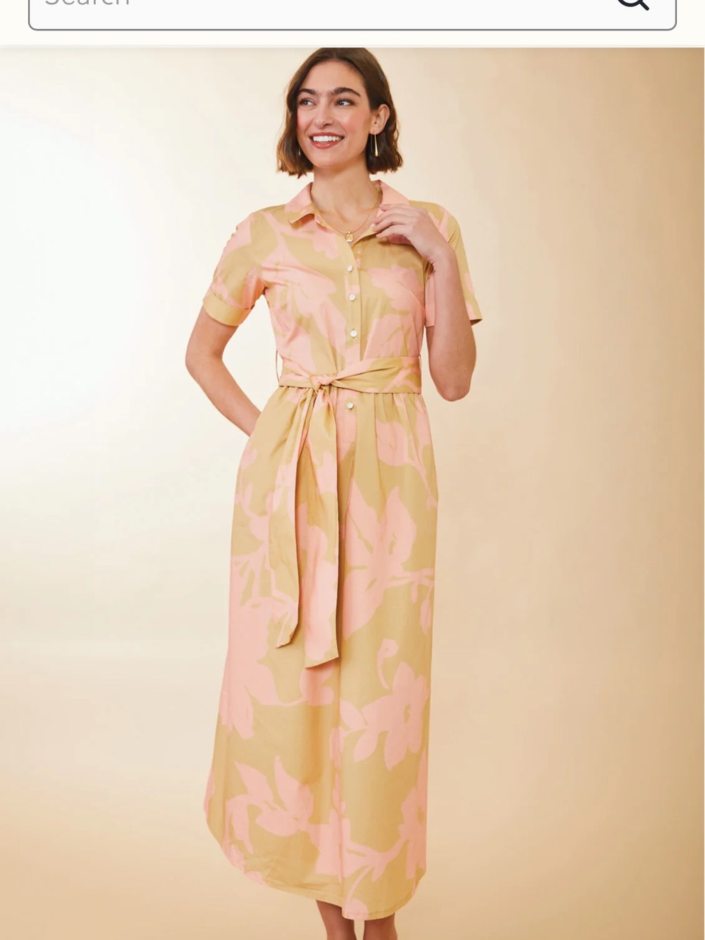 Spartina 459 NWT Maryam Midi Dress in Clara Blooms Pink - Picture 3 of 9